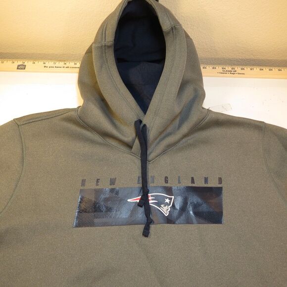 NEW ENGLAND PATRIOTS FOOTBALL HOODIE HOODED SWEATSHIRT 3XL Team Coach Issue Nike - Picture 2 of 8